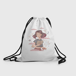 Мешок для обуви Pink dreams girl with book