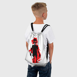 Рюкзак-мешок Красный Зомби, цвет: 3D-принт — фото 2