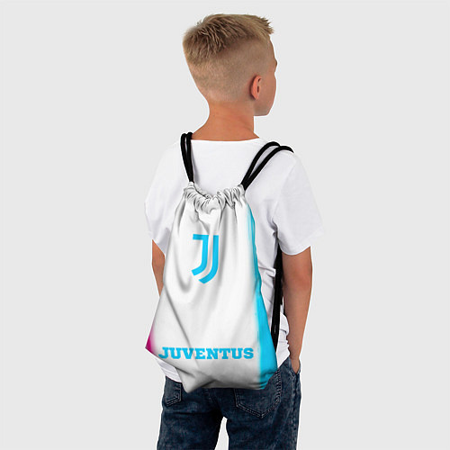 Мешок для обуви Juventus neon gradient style по-центру / 3D-принт – фото 4