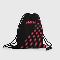 Рюкзак-мешок Jac motors чёрно-розовый шахматка, цвет: 3D-принт