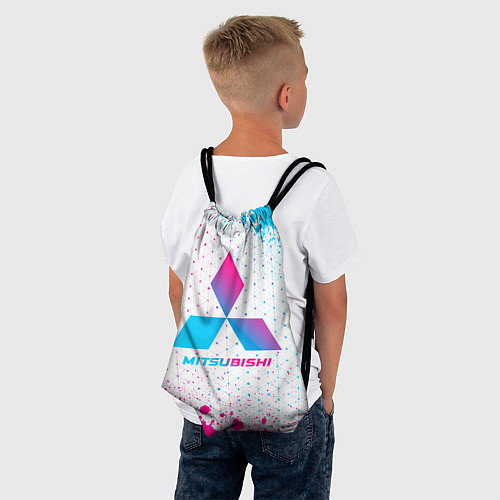 Мешок для обуви Mitsubishi neon gradient style / 3D-принт – фото 4