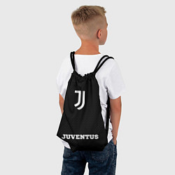 Рюкзак-мешок Juventus sport на темном фоне по-центру, цвет: 3D-принт — фото 2