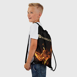 Рюкзак-мешок Deadlock logo на фоне огня, цвет: 3D-принт — фото 2