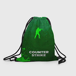 Рюкзак-мешок Counter Strike - green gradient по-центру, цвет: 3D-принт