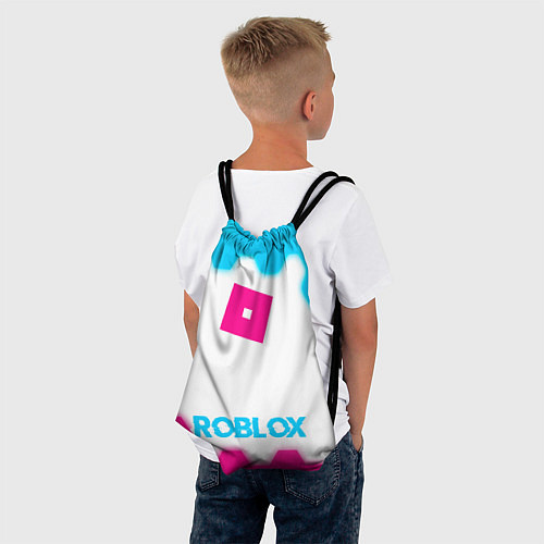 Мешок для обуви Roblox neon gradient style по-центру / 3D-принт – фото 4