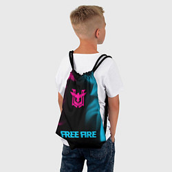 Рюкзак-мешок Free Fire - neon gradient по-центру, цвет: 3D-принт — фото 2