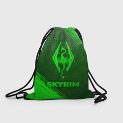 Рюкзак-мешок Skyrim - green gradient, цвет: 3D-принт