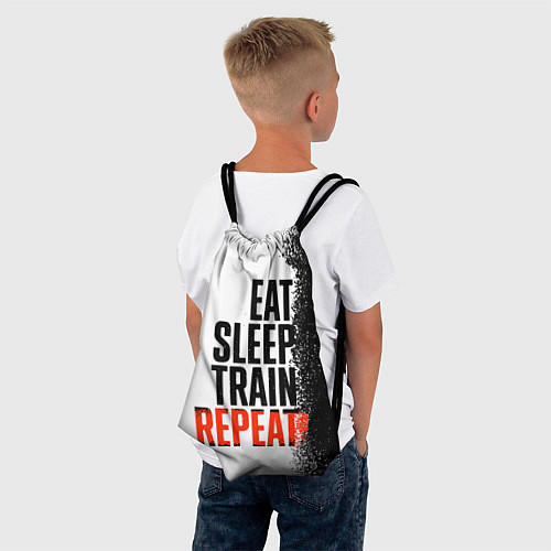 Мешок для обуви Eat sleep train repeat / 3D-принт – фото 4