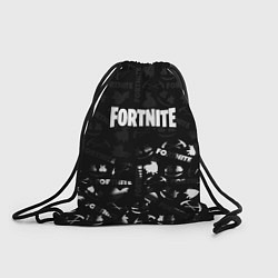 Рюкзак-мешок Fortnite pattern black, цвет: 3D-принт