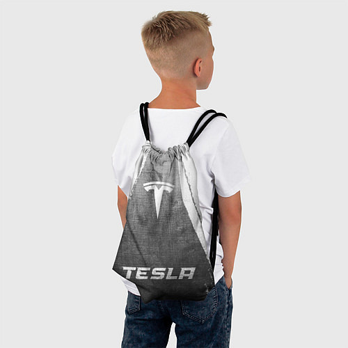 Мешок для обуви Tesla - grey gradient по-центру / 3D-принт – фото 4