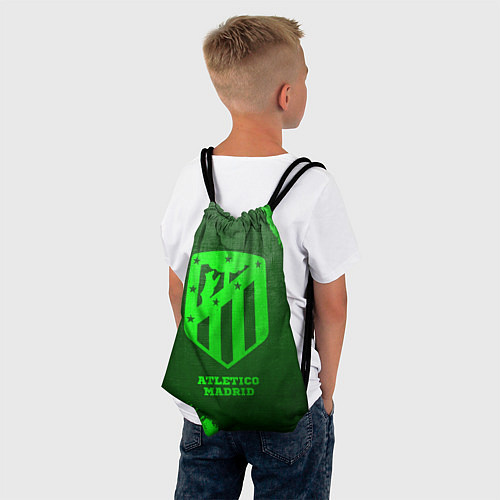 Мешок для обуви Atletico Madrid - green gradient / 3D-принт – фото 4