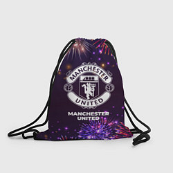Рюкзак-мешок Праздничный Manchester United, цвет: 3D-принт