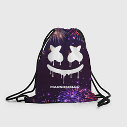 Рюкзак-мешок Праздничный Marshmello, цвет: 3D-принт
