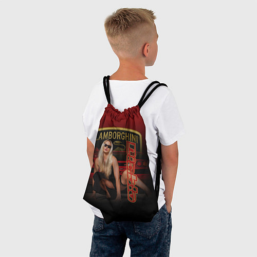 Мешок для обуви Девушка и Lamborghini / 3D-принт – фото 4