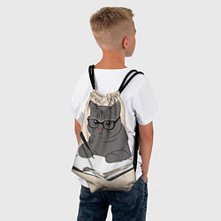 Рюкзак-мешок Психолог кот, цвет: 3D-принт — фото 2
