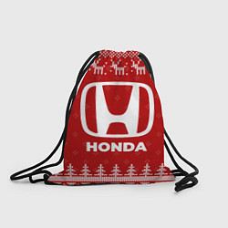 Рюкзак-мешок Новогодний Honda с оленями, цвет: 3D-принт