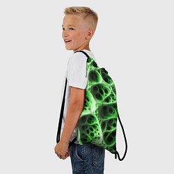 Рюкзак-мешок Зелёная пористая структура, цвет: 3D-принт — фото 2
