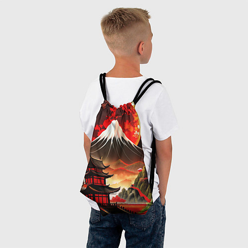 Мешок для обуви Коллаж Японской природы / 3D-принт – фото 4