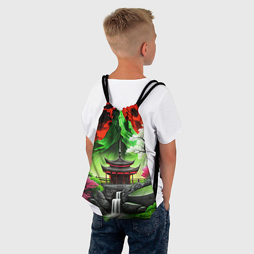 Мешок для обуви Водопад японии и природа / 3D-принт – фото 4