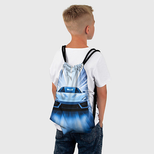 Мешок для обуви Спорткар на скорости / 3D-принт – фото 4