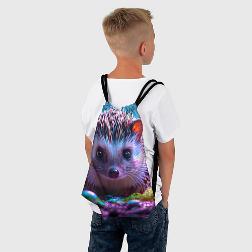 Мешок для обуви Ёжики в сказаочном лесу / 3D-принт – фото 4