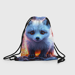 Мешок для обуви Песец в искрах