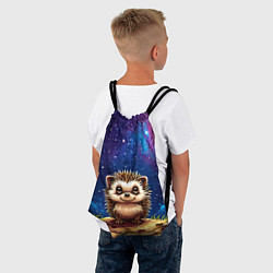 Рюкзак-мешок Ежик и звездное небо, цвет: 3D-принт — фото 2