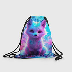 Рюкзак-мешок Песец в неоновом свете, цвет: 3D-принт