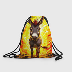 Мешок для обуви Ослик в огне