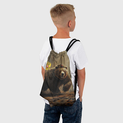 Мешок для обуви Русский бурый медведь / 3D-принт – фото 4