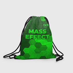 Рюкзак-мешок Mass Effect - green gradient посередине, цвет: 3D-принт