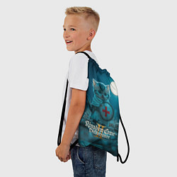 Рюкзак-мешок Kingdom Come Deliverance 2 котик рыцарь, цвет: 3D-принт — фото 2