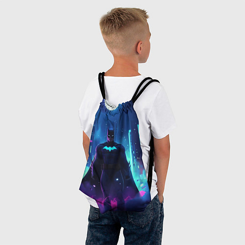 Мешок для обуви Бэтмен неоновый город / 3D-принт – фото 4