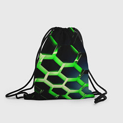 Рюкзак-мешок Neon Honeycombs, цвет: 3D-принт