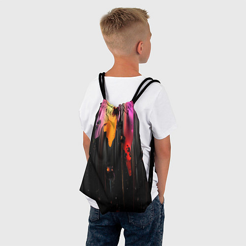 Мешок для обуви Разноцветная рельефная краска текстура / 3D-принт – фото 4