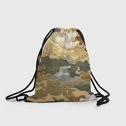 Рюкзак-мешок Золотистый камуфляж, цвет: 3D-принт