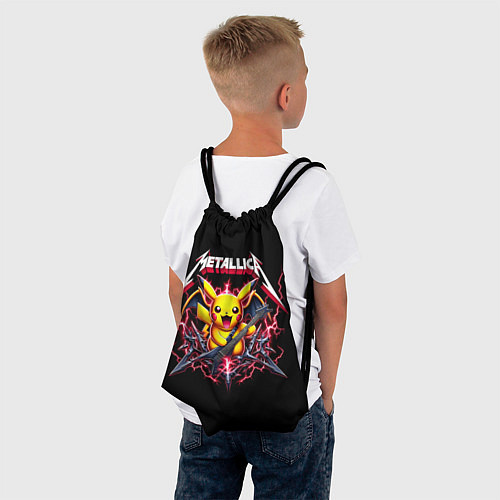 Мешок для обуви Metallica - cool Pikachu / 3D-принт – фото 4