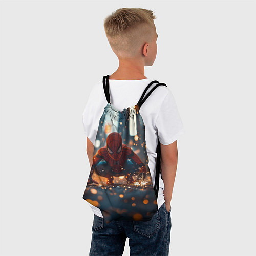 Мешок для обуви Человек паук и золотая пыльца / 3D-принт – фото 4