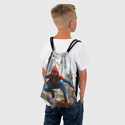 Рюкзак-мешок Человек-паук пробирается сквозь такси, цвет: 3D-принт — фото 2