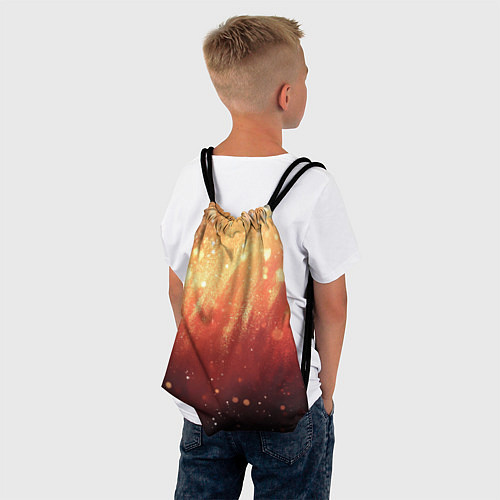 Мешок для обуви Желто-красная текстура блестящая / 3D-принт – фото 4