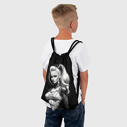 Рюкзак-мешок Барби - киберпанк нейроарт, цвет: 3D-принт — фото 2