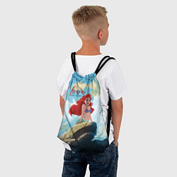 Рюкзак-мешок Ariel I love the ocean - русалка - beautiful big p, цвет: 3D-принт — фото 2