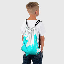 Рюкзак-мешок Голубой огонь текстура, цвет: 3D-принт — фото 2