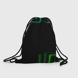 Рюкзак-мешок Black green color, цвет: 3D-принт