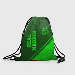 Рюкзак-мешок Real Madrid - green gradient вертикально, цвет: 3D-принт