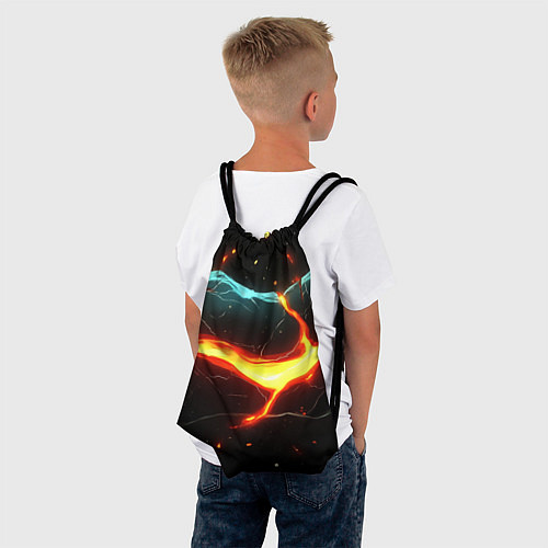 Мешок для обуви Лава в черной текстуре / 3D-принт – фото 4