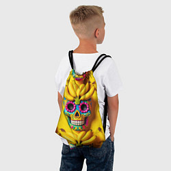 Рюкзак-мешок Мексиканские черепа и бананы - паттерн, цвет: 3D-принт — фото 2