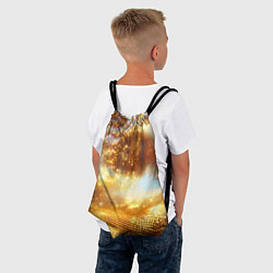 Рюкзак-мешок Блестящая золотая текстура, цвет: 3D-принт — фото 2