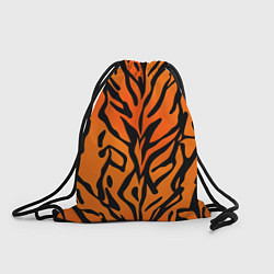 Рюкзак-мешок Тигровый огненный паттерн, цвет: 3D-принт