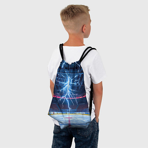 Мешок для обуви Удар молнии в хоккейную площадку / 3D-принт – фото 4